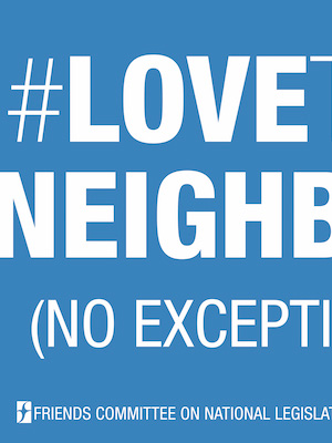 Love Thy Neighbor sign
