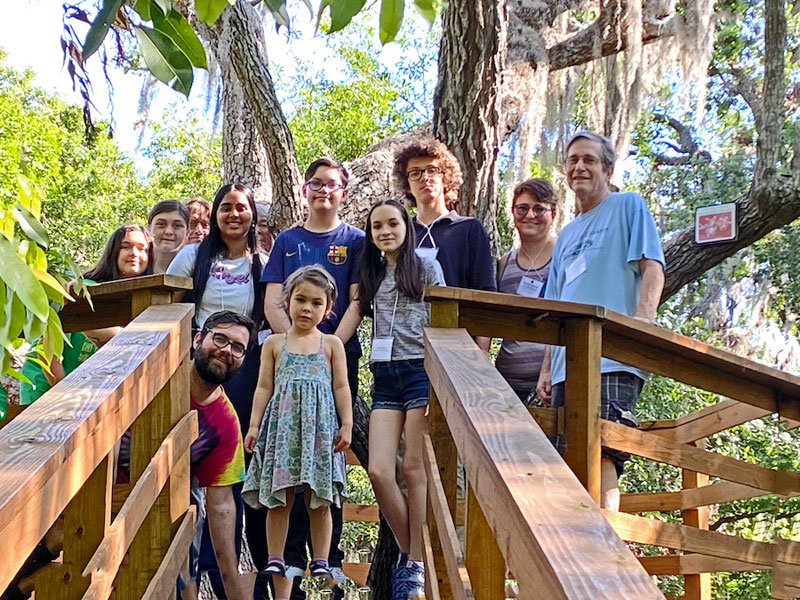 Group of Youth and Adults on Canopy Walk